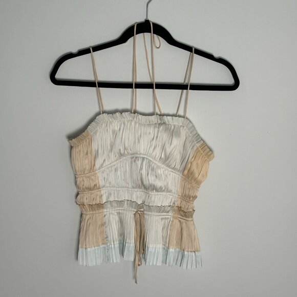 ULLA JOHNSON Calista Pleated Peplum Tank Top - Picture 5 of 7